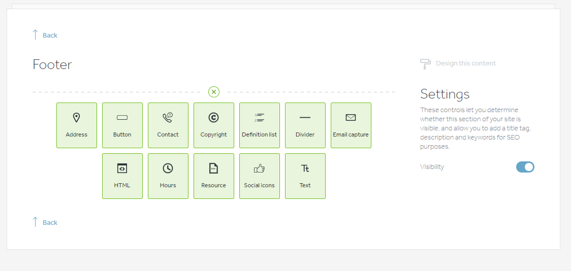 Add to Footer in SpaceCraft